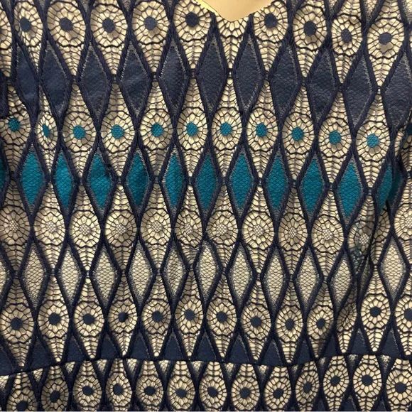 Guess Blue and White Crochet Slip Dress - Picture 10 of 11